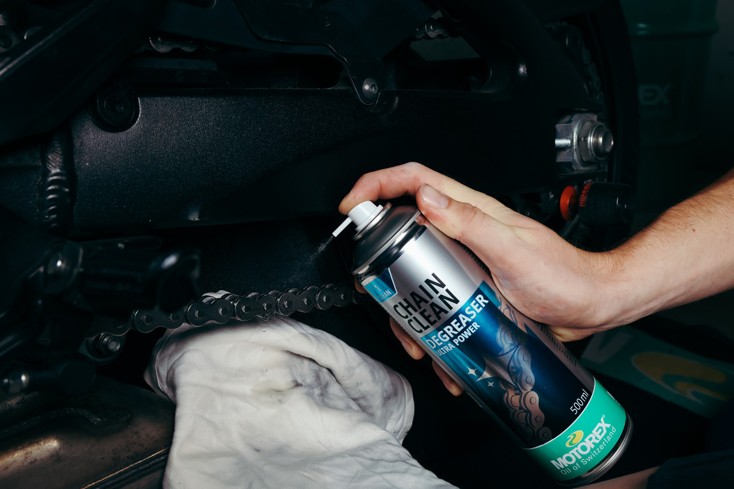 MOTOREX Komplettes Pflegeset für Motorräder 6-teilig