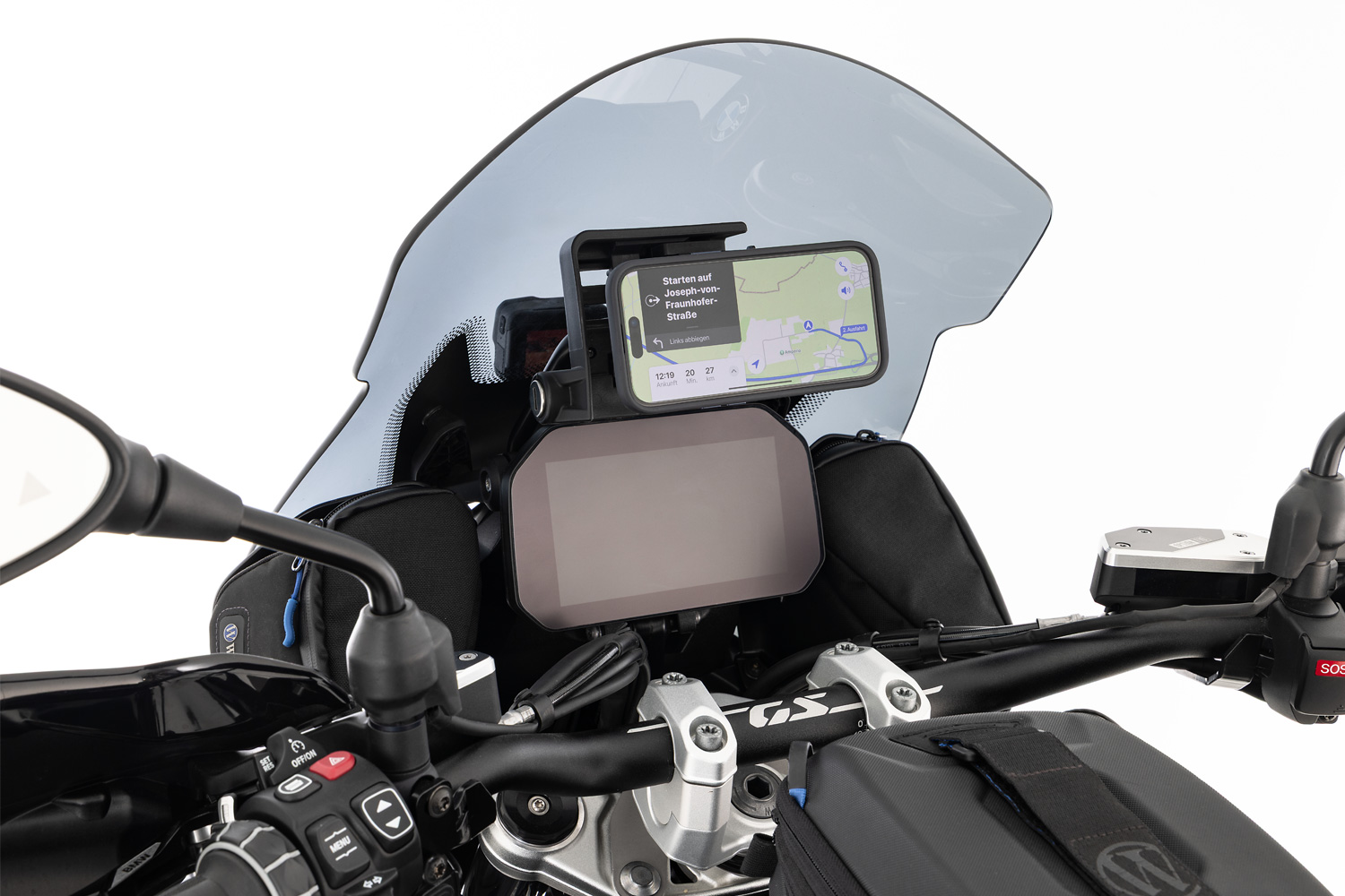 Supporto dispositivo Wunderlich per supporti di navigazione originali con supporto Peak Design