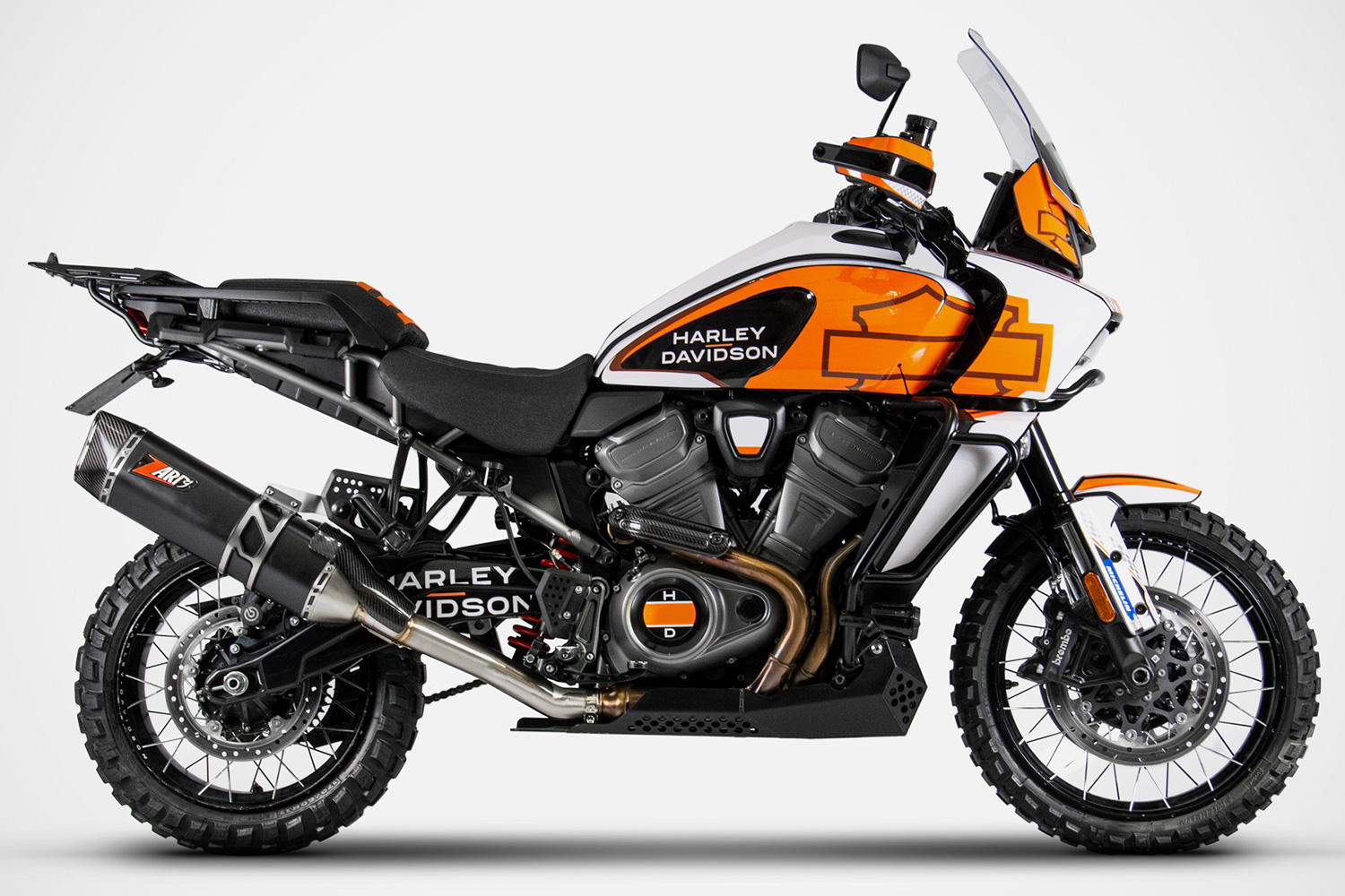 ZARD Slip-On Endschalldämpfer Pan America 1250 mit Krümmer-Schutz