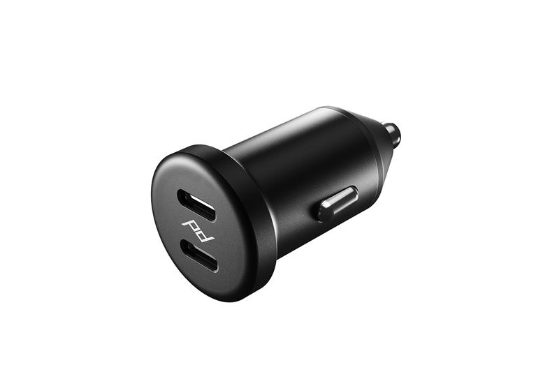 Adattatore di alimentazione doppio USB-C per auto Peak Design Mobile - Nero