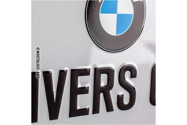 Letrero de chapa BMW Drivers Only 20 x 10 cm - Nostalgic-Art