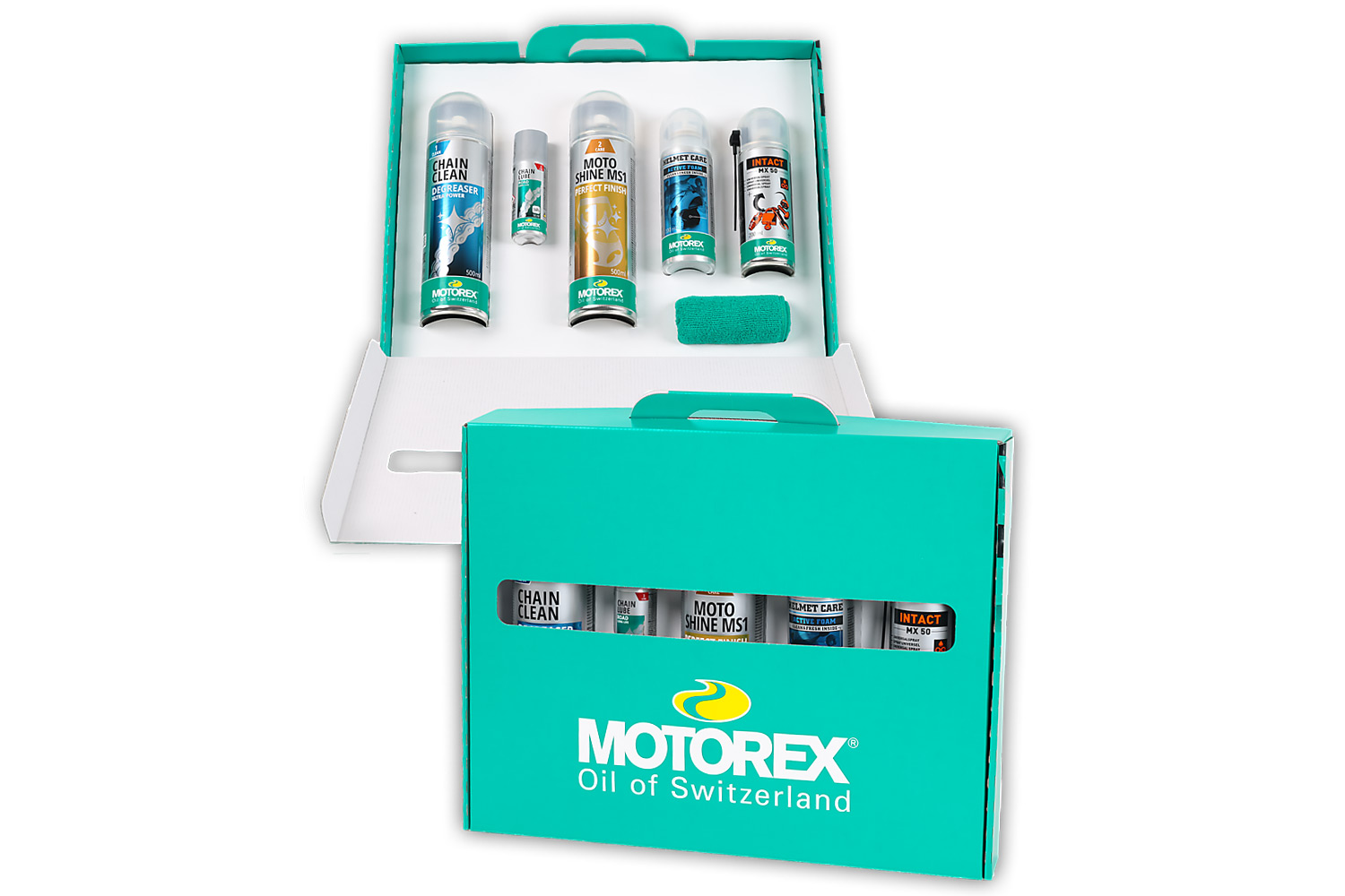 MOTOREX Set di cura completo per motociclette 6 pezzi