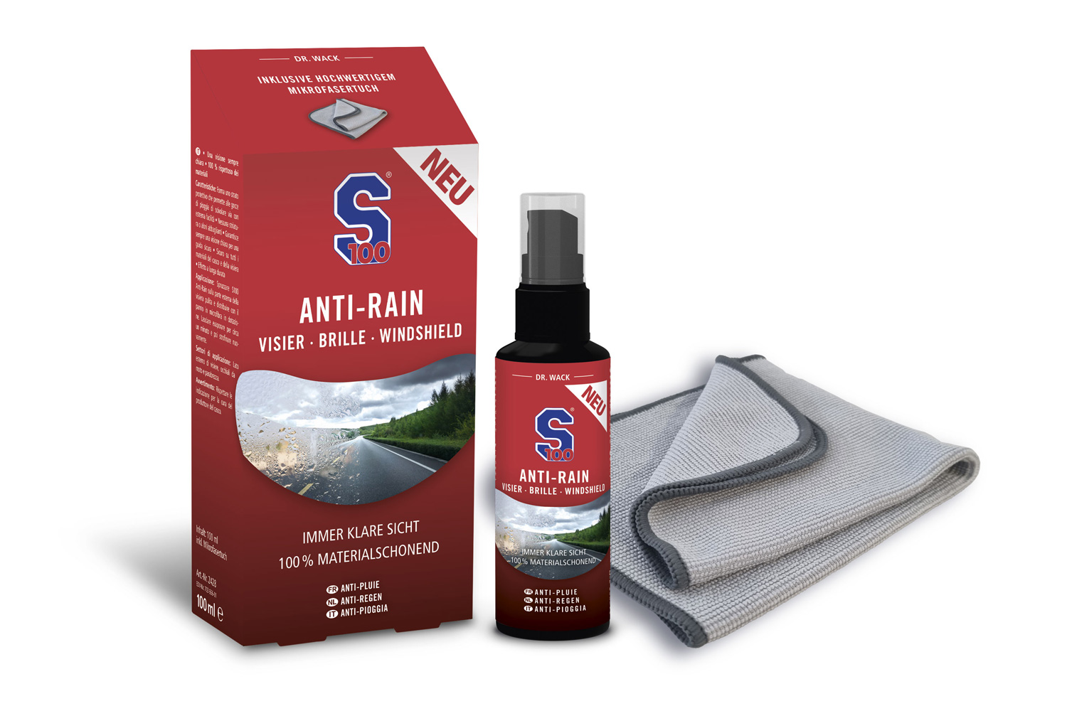 S100 Anti-Rain inkl. Mikrofasertuch