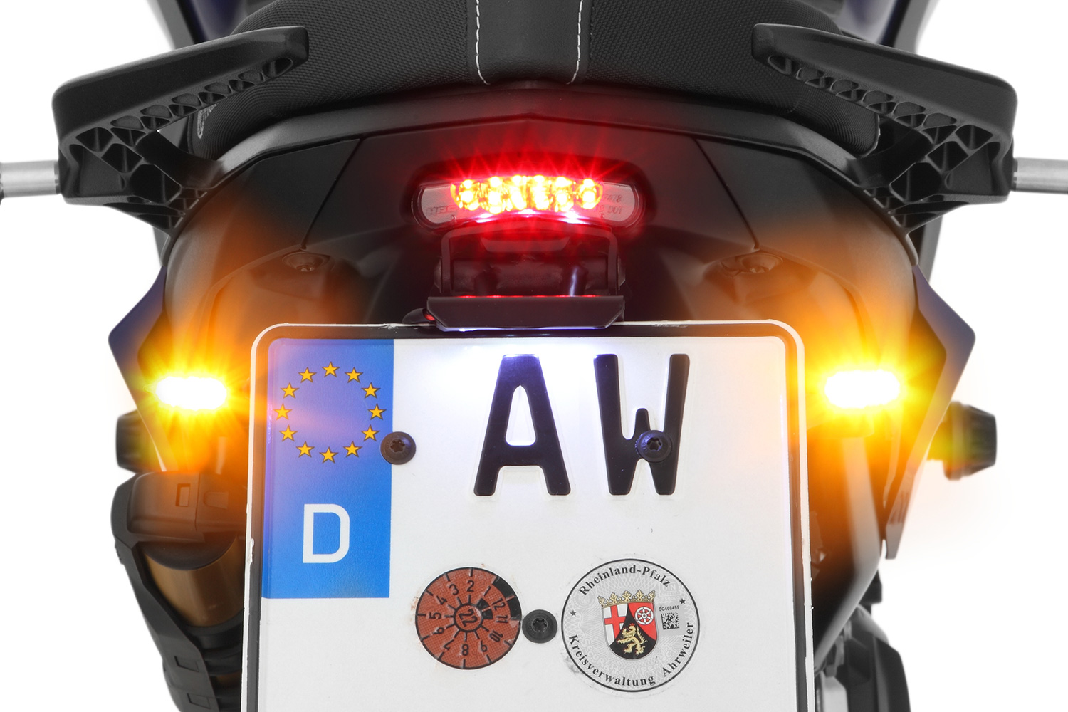 Wunderlich Blinker Halterung inkl. Kellermann Rhombus S Dark Blinker