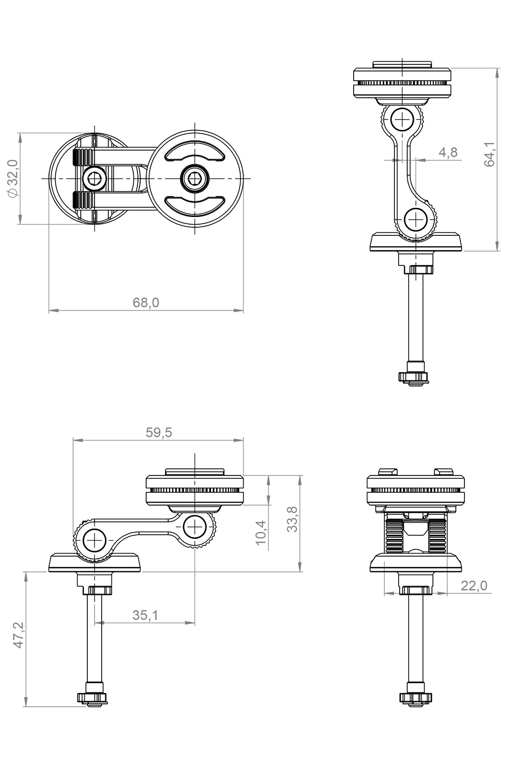 SP-Connect Moto Stem Mount Pro