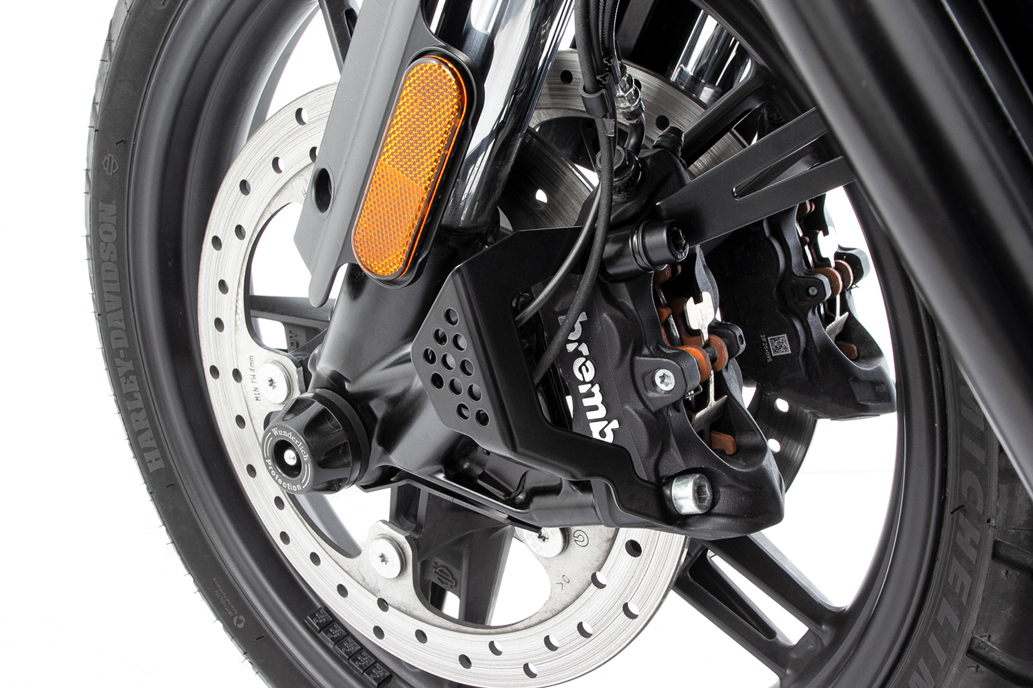 Piastra Allargata Per Cavalletto Laterale Harley-Davidson Pan America 1250/S 2021-2024 - Alluminio Anodizzato Arancione
