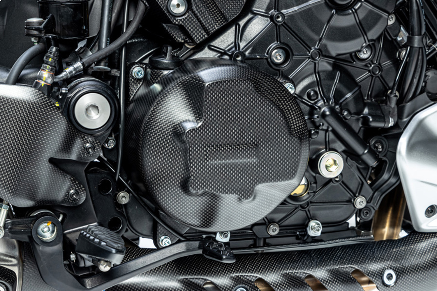 Copertura carter frizione Ilmberger in carbonio opaco – Ducati Multistrada V4
