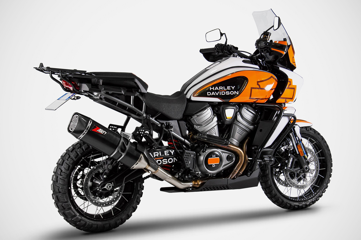 ZARD Slip-On Endschalldämpfer Pan America 1250 mit Krümmer-Schutz